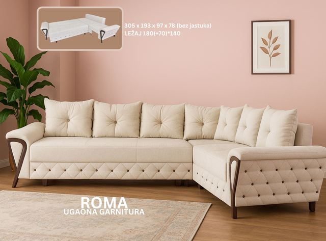 Roma - Hersa Ugaona garnitura